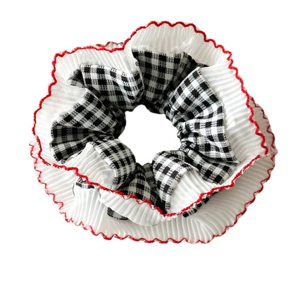 Gingham Oversized Hair Scrunchie