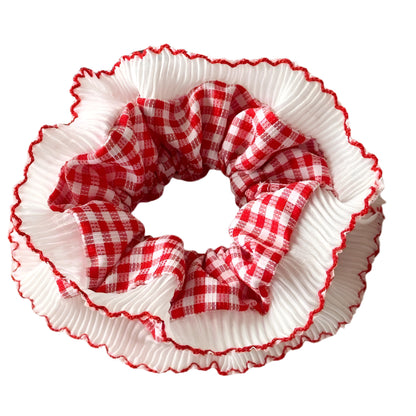 Gingham Oversized Hair Scrunchie