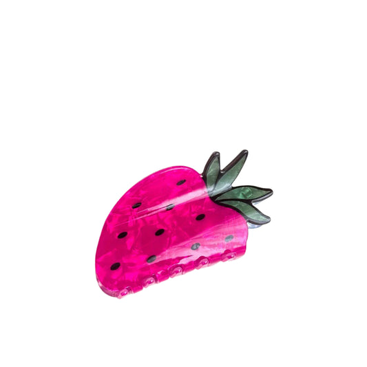 Pink Strawberry Hair Claw Clip