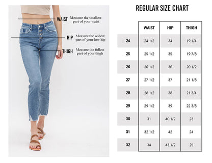Super High Straight Leg Denim W/ Step Hem